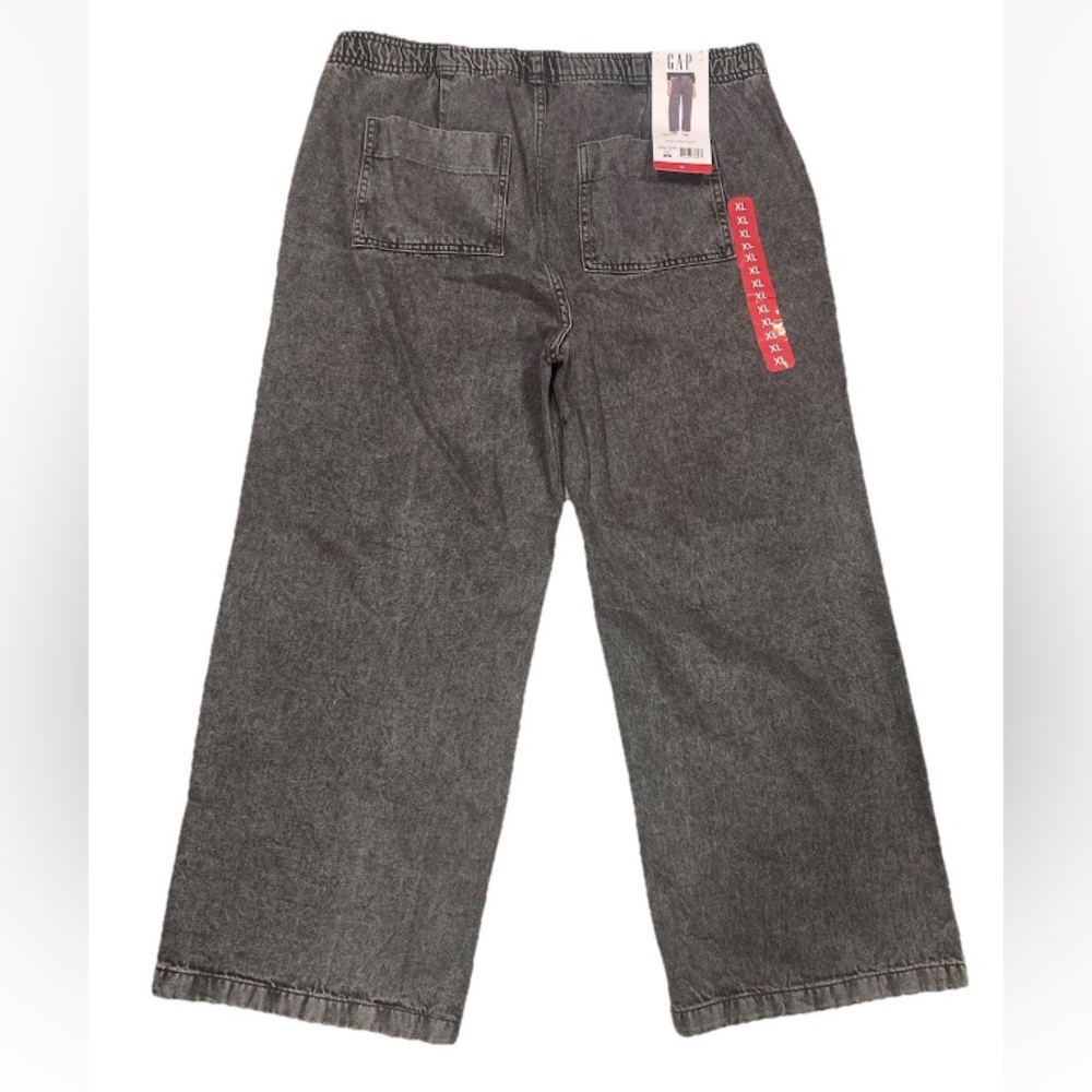 Gap Woman’s XL Black Pull On Denim Wide Leg Pants NWT, $79.99 MSRP - Picture 4 of 10
